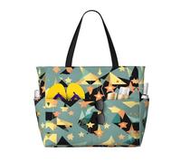 HDSKFNS Atomic Stars Sac de voyage de grande capacité pliable avec fermeture éclair Motif étoiles rétro