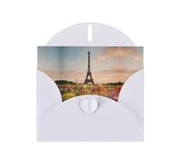 HDSKFNS Belles cartes de vœux imprimées Tour Eiffel Paris 15,2 x 10,2 cm Cartes en papier nacré avec enveloppes, pour anniversaire, mariage, condoléances