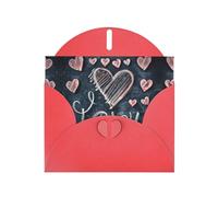 HDSKFNS Cartes de vœux avec inscription « I Love You » avec cœurs 15,2 x 10,2 cm en papier nacré avec enveloppes, pour anniversaire, mariage, condoléances