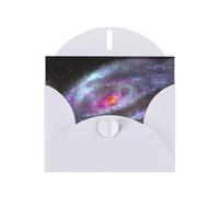 HDSKFNS Cartes de vœux colorées avec impression galaxie 15,2 x 10,2 cm, cartes en papier nacré avec enveloppes, pour anniversaire, mariage, condoléances