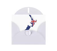 HDSKFNS Cartes de vœux imprimées avec drapeau de la Nouvelle-Zélande 15,2 x 10,2 cm Cartes en papier nacré avec enveloppes, pour anniversaire, mariage, condoléances