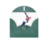 HDSKFNS Cartes de vœux imprimées avec drapeau de la Nouvelle-Zélande 15,2 x 10,2 cm Cartes en papier nacré avec enveloppes, pour anniversaire, mariage, condoléances