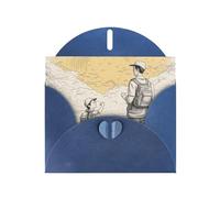HDSKFNS Cartes de vœux imprimées Happy Fathers Day By Son 15,2 x 10,2 cm en papier nacré avec enveloppes, pour anniversaire, mariage, condoléances