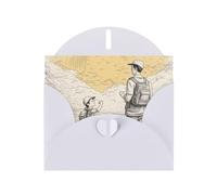 HDSKFNS Cartes de vœux imprimées Happy Fathers Day By Son 15,2 x 10,2 cm en papier nacré avec enveloppes, pour anniversaire, mariage, condoléances