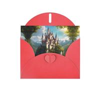 HDSKFNS Cartes de vœux légendaires avec enveloppes - 15,2 x 10,2 cm - Motif château de fées - Pour anniversaire, mariage, condoléances