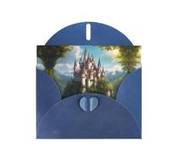 HDSKFNS Cartes de vœux légendaires avec enveloppes - 15,2 x 10,2 cm - Motif château de fées - Pour anniversaire, mariage, condoléances