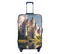 HDSKFNS Dream-Like Fairy Tale Castle03 Housse de valise imprimée pour valises de 45,7 à 81,3 cm, blanc, L