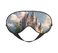HDSKFNS Dream-Like Fairy Tale Castle03 Masque de sommeil soyeux pour les yeux pour homme et femme pour voyage, sommeil relaxant