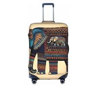 HDSKFNS Housse de valise à motif éléphant aztèque pour valises de 45,7 à 81,3 cm, blanc, x-large