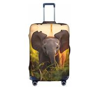 HDSKFNS Housse de valise avec imprimé éléphant pour valises de 45,7 à 81,3 cm, blanc, M