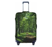 HDSKFNS Housse de valise imprimée arbres et animaux pour valises de 45,7 à 81,3 cm, blanc, M