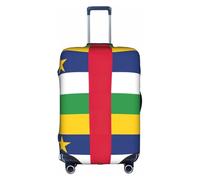 HDSKFNS Housse de valise imprimée drapeau de l'Afrique centrale pour valises de 45,7 à 81,3 cm, blanc, M