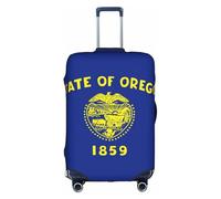 HDSKFNS Housse de valise imprimée drapeau de l'État de l'Oregon pour valises de 45,7 à 81,3 cm, blanc, x-large