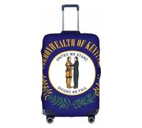 HDSKFNS Housse de valise imprimée drapeau de l'État du Kentucky pour valises de 45,7 à 81,3 cm, blanc, L