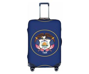 HDSKFNS Housse de valise imprimée drapeau de l'Utah pour valises de 45,7 à 81,3 cm, blanc, Small