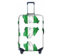 HDSKFNS Housse de valise imprimée drapeau du Nigeria pour valises de 45,7 à 81,3 cm, blanc, M