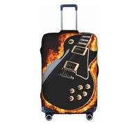 HDSKFNS Housse de valise imprimée guitare électrique pour valises de 45,7 à 81,3 cm, blanc, M