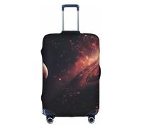 HDSKFNS Housse de valise imprimée planètes pour valises de 45,7 à 81,3 cm, blanc, S