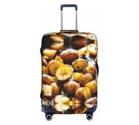 HDSKFNS Housse de valise imprimée pommes de terre de jardin pour valises de 45,7 à 81,3 cm, blanc, L