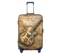 HDSKFNS Jolie housse de valise imprimée guitare pour valises de voyage pour valises de 45,7 à 81,3 cm, blanc, S