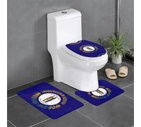HDSKFNS Lot de 3 tapis de bain en flanelle avec imprimé drapeau de l'État du Kentucky - Pour toilettes, baignoires et douche