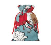 HDSKFNS Map02 Sac en toile de jute avec cordon de serrage Motif drapeau polonais abstrait