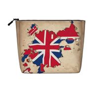 HDSKFNS Map03 Trousse de maquillage avec fermeture éclair Motif drapeau géorgien abstrait Noir Taille unique
