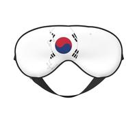 HDSKFNS Masque de sommeil avec imprimé carte de drapeau de la République de Corée - Masque de sommeil soyeux pour les yeux - Pour homme et femme - Pour voyage, sommeil et relaxation