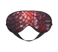 HDSKFNS Masque de sommeil avec imprimé écailles de poisson rouge - Masque de sommeil soyeux pour les yeux - Pour homme et femme - Pour voyage, sommeil et relaxation