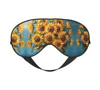 HDSKFNS Masque de sommeil avec imprimé tournesol et peinture à l'huile - Masque de sommeil soyeux pour les yeux - Pour homme et femme - Pour voyage, sommeil, relaxation