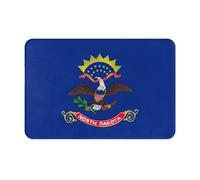 HDSKFNS Paillasson imprimé drapeau du Dakota du Nord, tapis d'entrée pour porche, salle de bain, buanderie, décoration de sol