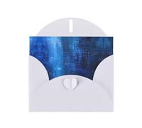 HDSKFNS The Blue Binary Print Cartes de vœux en papier nacré avec enveloppes, pour anniversaire, mariage, condoléances 15,2 x 10,2 cm