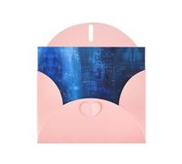 HDSKFNS The Blue Binary Print Cartes de vœux en papier nacré avec enveloppes, pour anniversaire, mariage, condoléances 15,2 x 10,2 cm