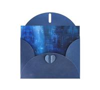 HDSKFNS The Blue Binary Print Cartes de vœux en papier nacré avec enveloppes, pour anniversaire, mariage, condoléances 15,2 x 10,2 cm