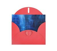 HDSKFNS The Blue Binary Print Cartes de vœux en papier nacré avec enveloppes, pour anniversaire, mariage, condoléances 15,2 x 10,2 cm
