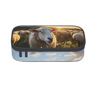 HDSKFNS Trousse à crayons avec 3 imprimés Sunset Pasture - Trousse à crayons - Grande capacité - Parfait pour le travail et les voyages