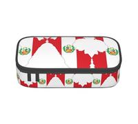 HDSKFNS Trousse à crayons avec drapeau du Pérou - Grande capacité - Parfait pour le travail, les voyages
