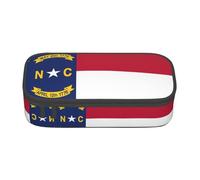 HDSKFNS Trousse à crayons avec imprimé drapeau de la Caroline du Nord - Grande capacité - Parfait pour le travail, les voyages