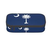 HDSKFNS Trousse à crayons avec imprimé drapeau de la Caroline du Sud - Grande capacité - Parfait pour le travail, les voyages