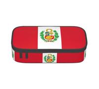 HDSKFNS Trousse à crayons avec imprimé drapeau du Pérou - Grande capacité - Parfait pour le travail et les voyages