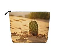 HDSKFNS Trousse de maquillage avec fermeture éclair - Motif cactus du désert - Idéale pour un usage quotidien et les voyages