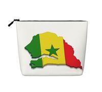 HDSKFNS Trousse de maquillage avec fermeture éclair - Motif drapeau du Sénégal