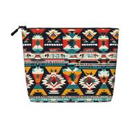 HDSKFNS Trousse de maquillage avec fermeture éclair pour femme Motif amérindien Idéal pour un usage quotidien Voyage