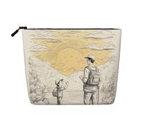 HDSKFNS Trousse de maquillage avec fermeture éclair pour femme Motif Happy Fathers Day By Son