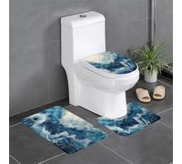 HDSKFNS Within The Tides Lot de 3 tapis de bain en flanelle pour toilettes, baignoire, douche