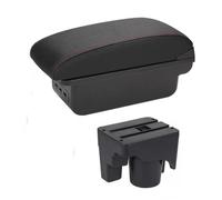 HDSNWG Boîte D'accoudoir Automatique, Console Centrale, Mallette De Rangement, Accessoires De Modification pour Golf 6 5 Mk6 MK5 pour Jetta(B-Black Red Line)