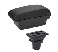 HDSNWG Boîte D'accoudoir Console Centrale Mallette De Rangement Accessoires De Modification avec Porte-gobelet Port USB pour Picanto(B-Black Red Line)