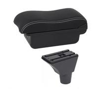 HDSNWG Boîte D'accoudoir, Console Centrale, Mallette De Rangement, Accessoires De Modification avec Porte-gobelet, Port USB pour Ibiza(B-Black White Lines)