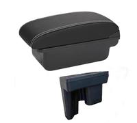 HDSNWG Boîte D'accoudoir De Voiture, Console Centrale, Support De Bras, Boîte De Rangement pour Hilux pour Revo(A-Black White Line)