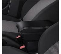 HDSNWG Boîte De Rangement D'accoudoir De Console Centrale en Cuir ABS, pour Fiat 500, Accessoires De Modification De Pièces Intérieures De Voiture(A-Black White Line)